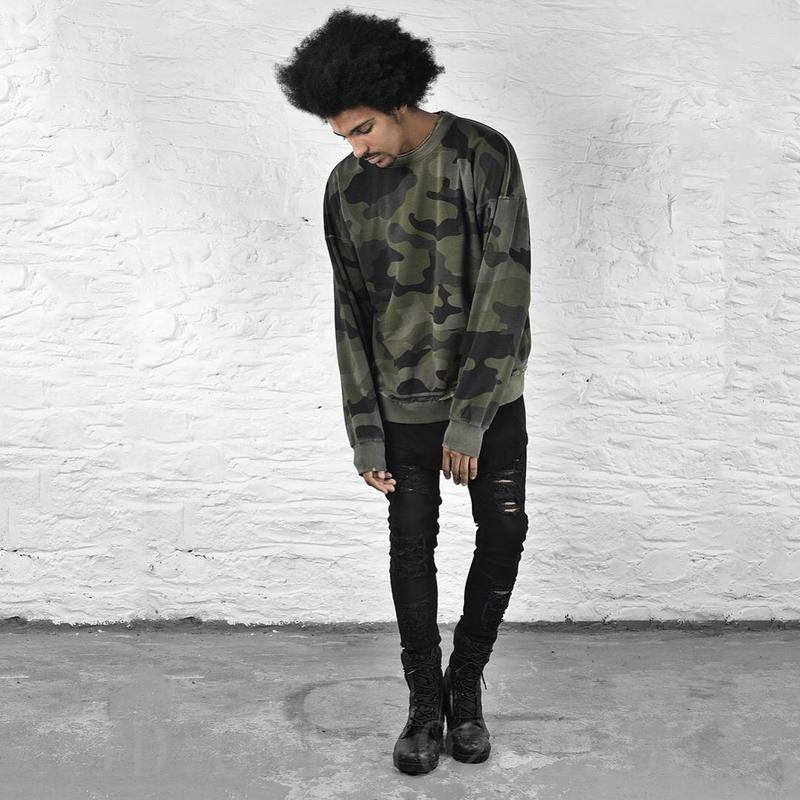 Wholesale-New hip hop youth fashion trends mens designer clothes 30-36 black stretch rockstar moto rock skinny distressed ripped jeans