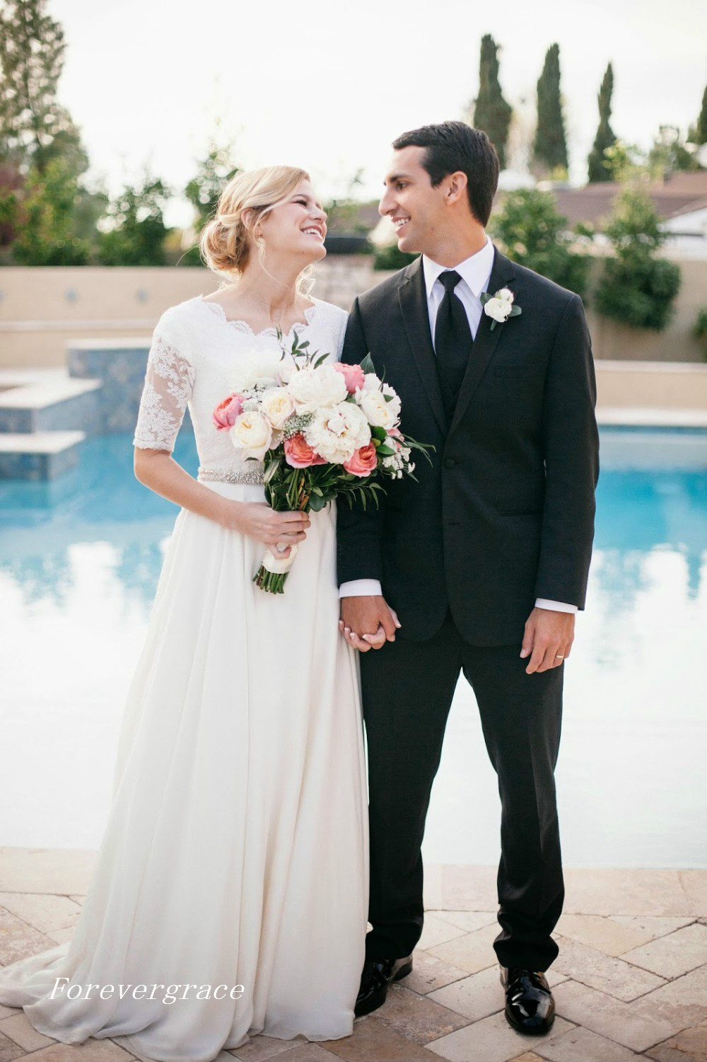 Elegant Modest Spring Fall A-line Wedding Dress With Half Sleeve Lace Applique Garden Long Bridal Gown Custom Made Plus Size