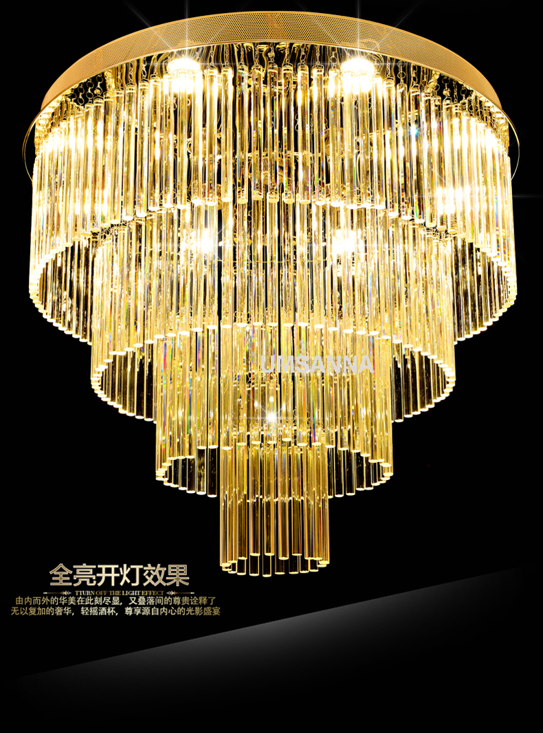 American K9 Crystal Chandeliers LED Modern Chandelier Lights Fixture Multi Circles Home Indoor Lighting Hotel Hall Lobby Parlor Crystal Drop Light