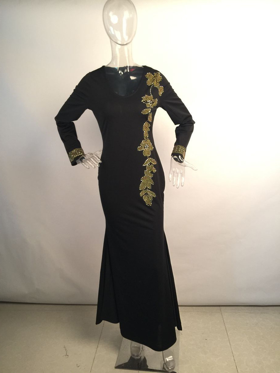 VAZN 2017 New Fashion High Quality Bandage Dress Full Sleeve Maxi Sleeve Maxi Long Dress V-Neck Sexy Print Dresses AM203 q1118