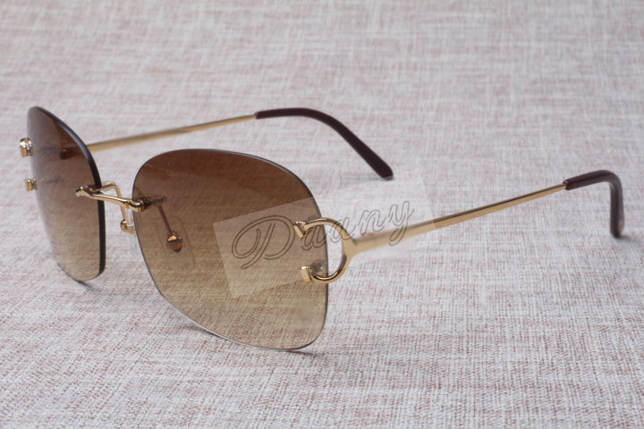 Hot Wholesale Neutral Frameless Metal Sunglasses 4193829 Men's High quality fashion Sunglasses Free Shipping Size: 62-18-135mm