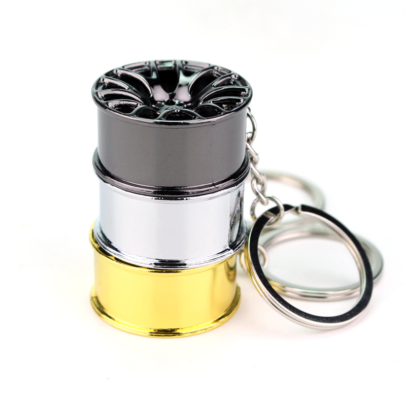 Brand new Car wheel key holder metal car hub gift novelty creative KR063 Keychains mix order 20 pieces a lot