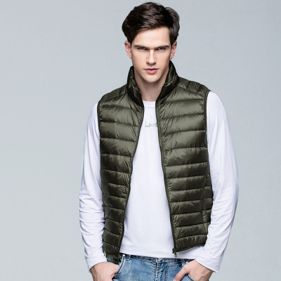 Fall- New Mens Winter Jackets Vest Duck Fluff White Duck Down Plus Size XXXXL Casual Men Down Vest Outdoor Parkas Hombre