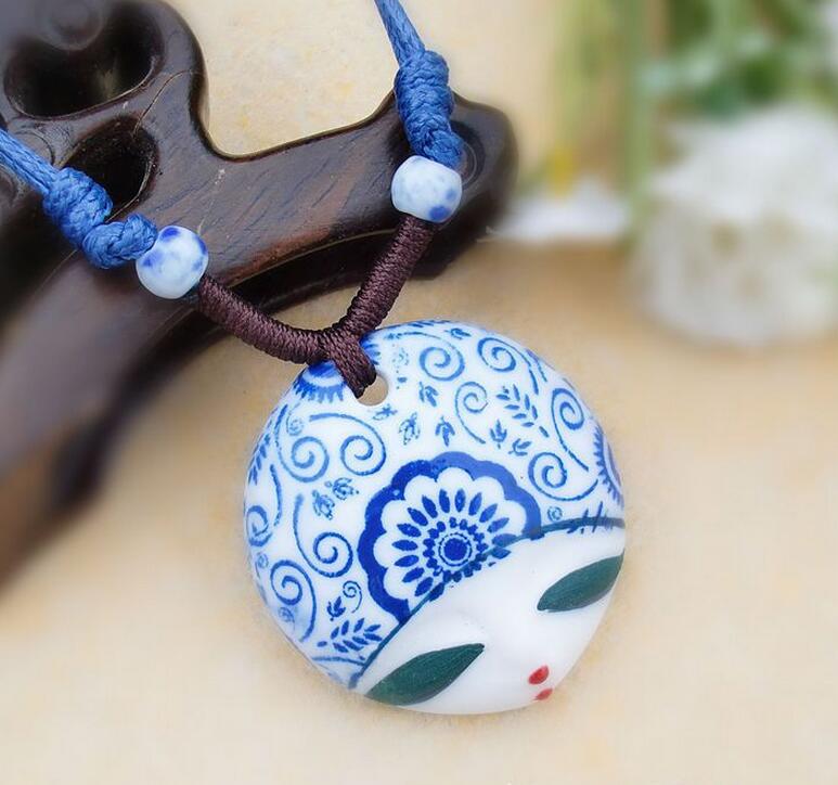 Brand new Ceramic jewelry jewelry baby face necklace pure hand original WFN504 (with chain) mix order 20 pieces a lot