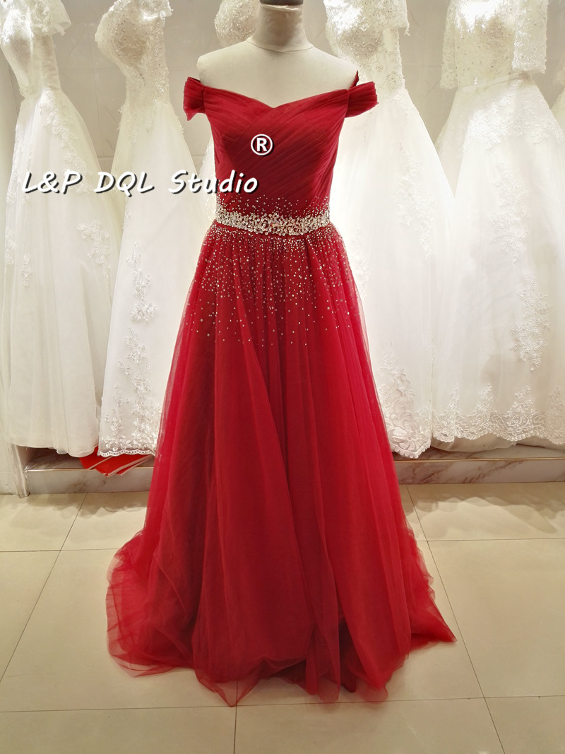 Stunning Dark Red Evening Dresses Off Shoulder Lace-up and zipper Back Pleats Tulle Bling Bling Sequins Beads Along waistline Prom Gowns, Grape
Stunning Dark Red Evening Dresses Off Shoulder Lace-up and zipper Back Pleats Tulle Bling Bling Sequins Beads Along waistline Prom Gowns, Grape