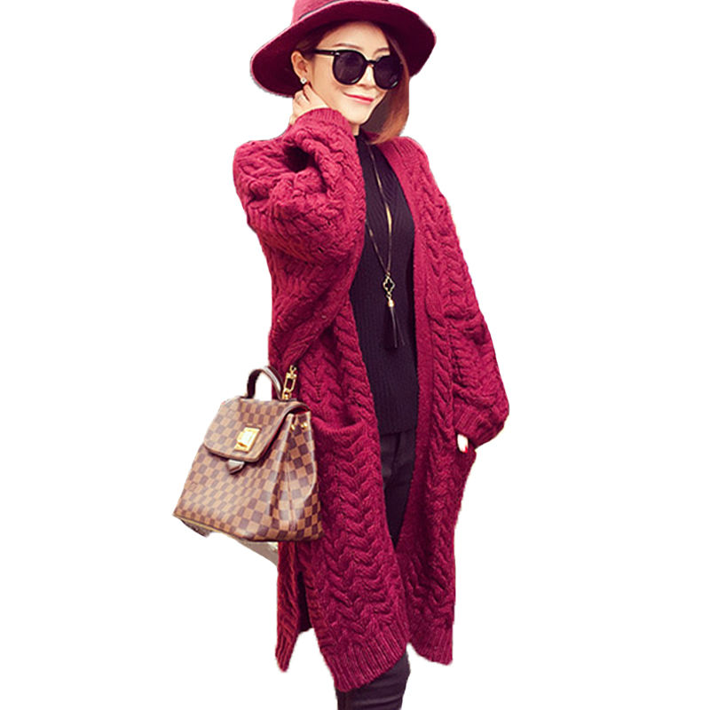 Wholesale- Split twist loose knit long cardigan women sweater coat retro Long Sleeve autumn winter warm jumper oversize knitwear Sweater, Army green
Wholesale- Split twist loose knit long cardigan women sweater coat retro Long Sleeve autumn winter warm jumper oversize knitwear Sweater, Army green