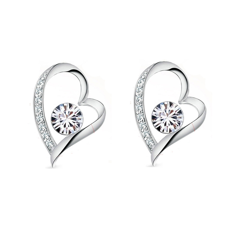 18K White Gold Plated White Crystal Heart Earrings for Women Cute Love Heart Stud Earrings Bridal Earrings Jewelry Nice Gift
18K White Gold Plated White Crystal Heart Earrings for Women Cute Love Heart Stud Earrings Bridal Earrings Jewelry Nice Gift