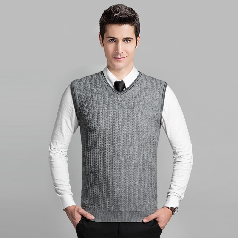 Wholesale- 2016 Latest Style Fashion Grey V neck Sleeveless Knitting Pattern Mens Cable Sweater Vest, Middle grey
Wholesale- 2016 Latest Style Fashion Grey V neck Sleeveless Knitting Pattern Mens Cable Sweater Vest, Middle grey