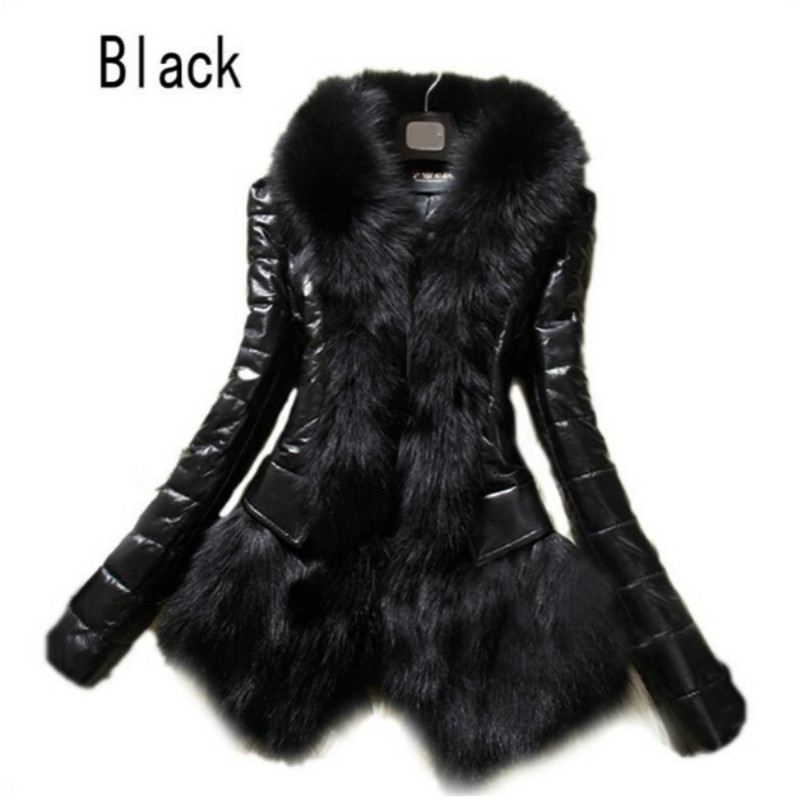 Hot Women&#039;s Faux Fur Coat Leather Outerwear Snowsuit Long Sleeve Jacket Black Fashion от DHgate WW
