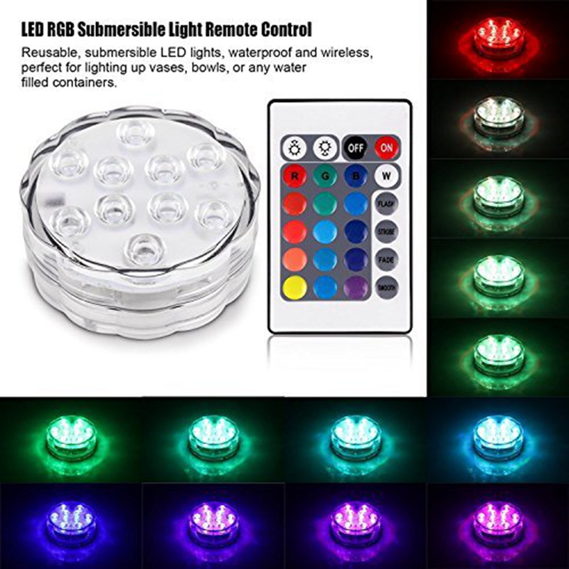 Edison2011 RGB 10LED Waterproof Submersible LED Tea Light Candle Light With Remote Controller For Wedding Party Events Christmas
Edison2011 RGB 10LED Waterproof Submersible LED Tea Light Candle Light With Remote Controller For Wedding Party Events Christmas