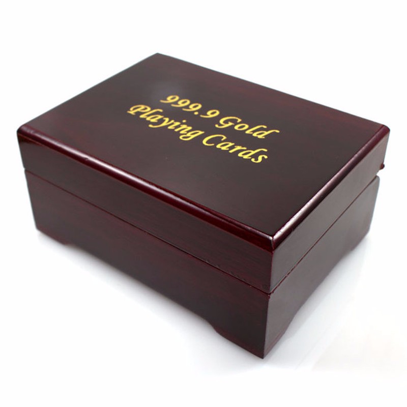 Original Waterproof Luxury 24K Gold Foil Plated Poker Premium Matte Plastic Board Games Playing Cards For Gift Collection