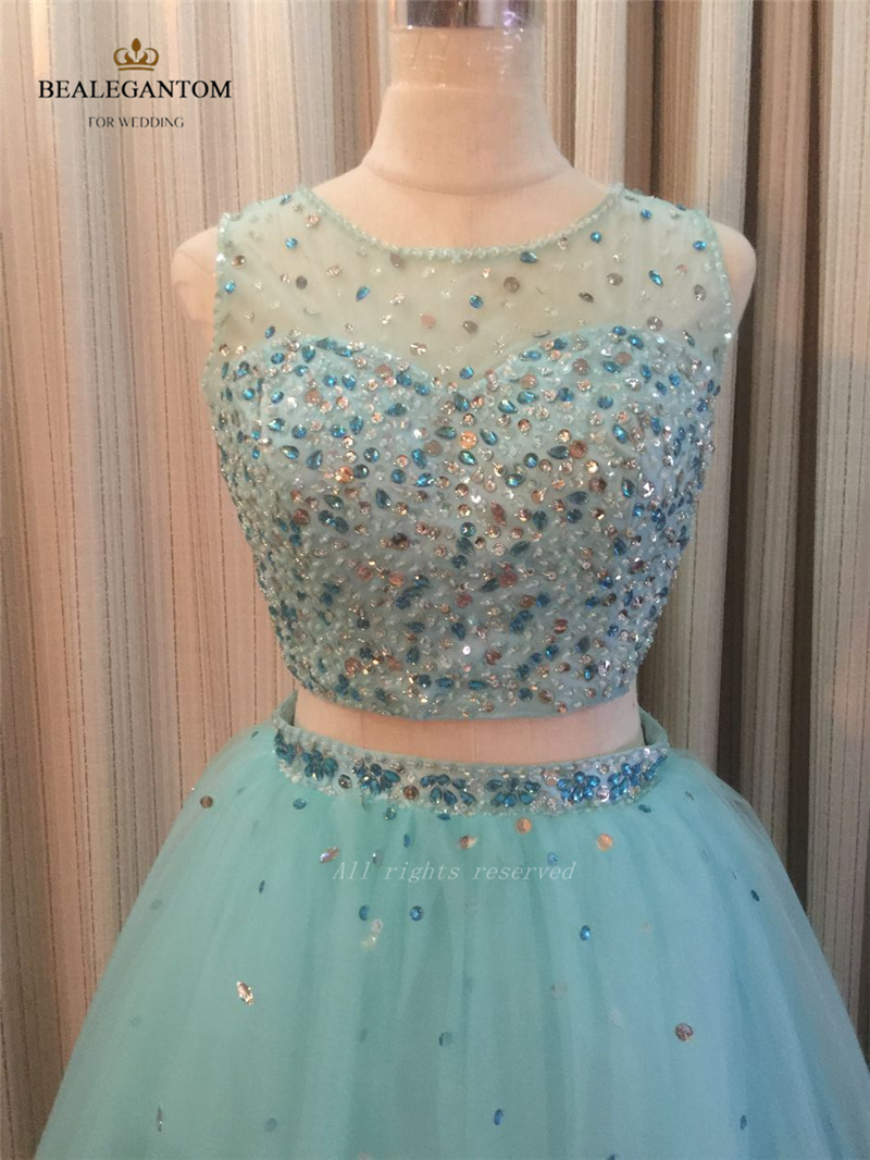 real photo scoop ball gown two pieces quinceanera dresses with beaded ball gown prom pageant debutante party gown bm02