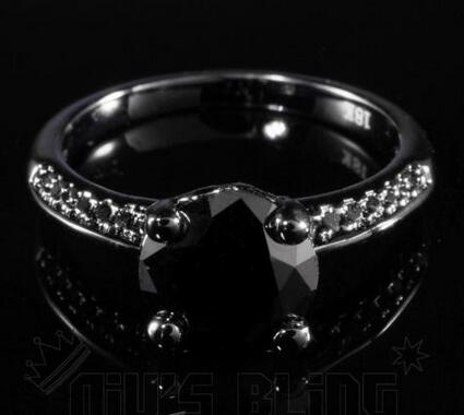 18K Black Gold Wedding Engagement Round Solitare CZ Womens Ladies Wedding Ring, Golden;silver
18K Black Gold Wedding Engagement Round Solitare CZ Womens Ladies Wedding Ring, Golden;silver
