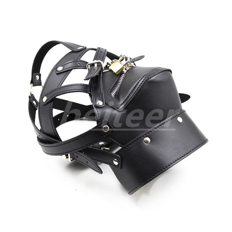 Bondage Sexy New Party Leather Gimp Toy Head Harness Hood Mask Bondage Fetish Halloween #R172