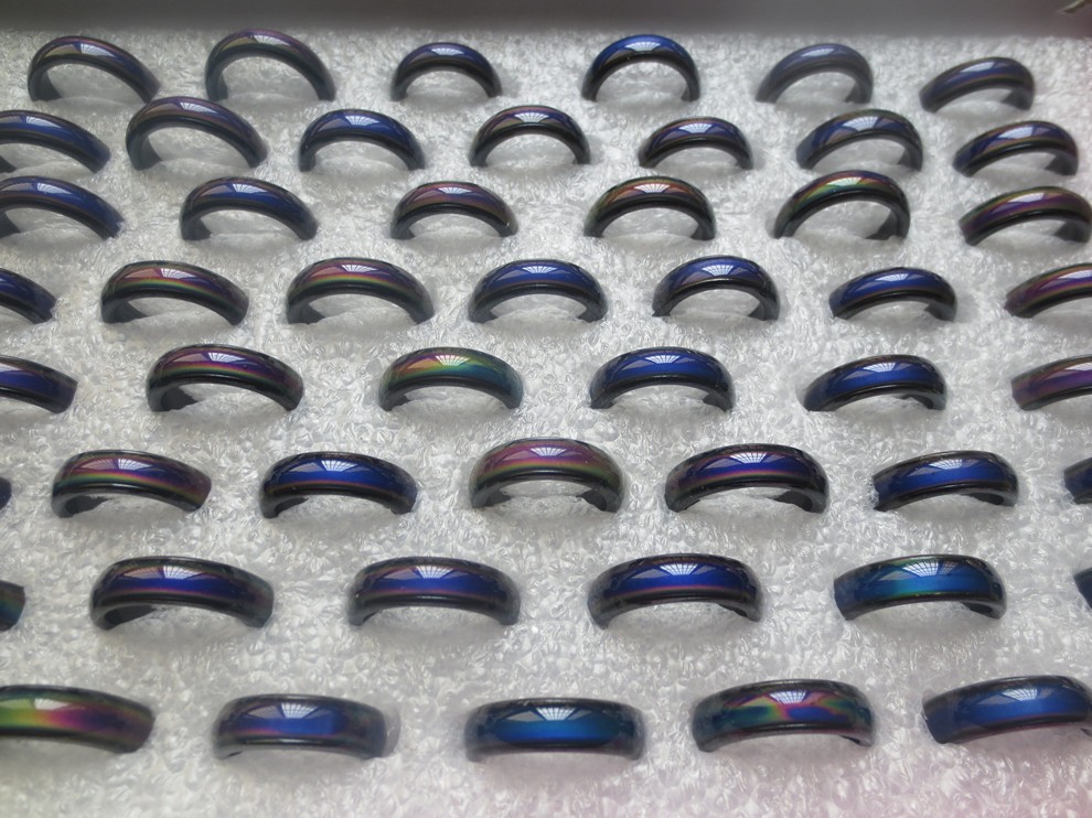 2018 fashion new design hematite vintage mood rings and wedding rings for men and women hot sale ring-for girl wholesale