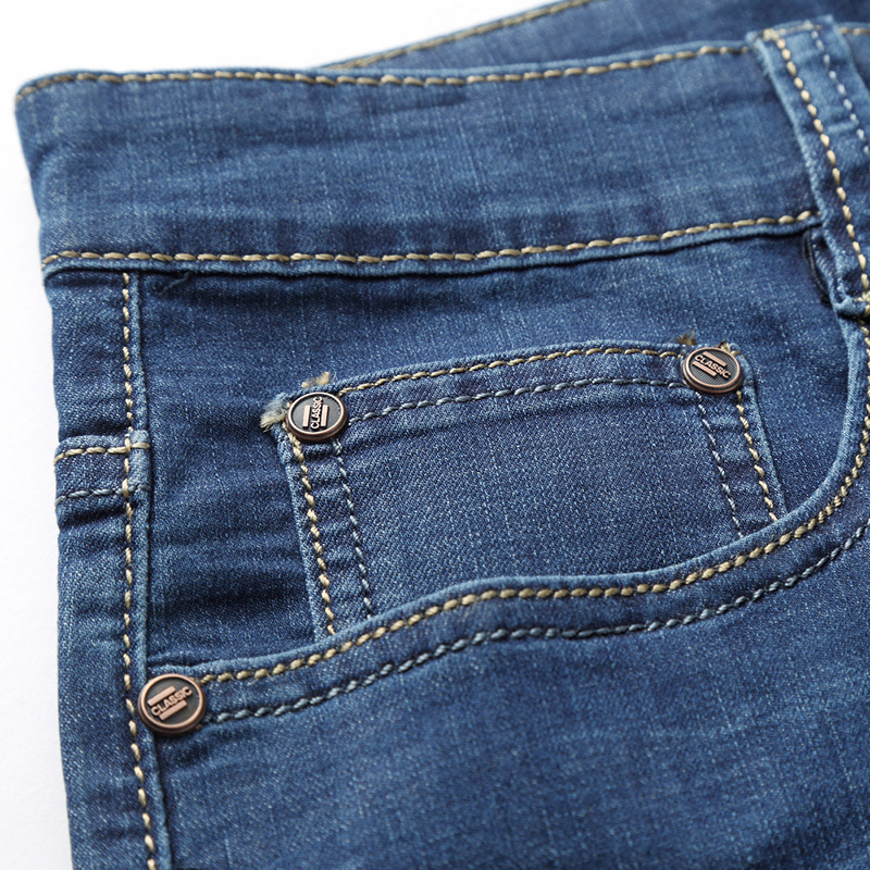 Wholesale- Mens Denim Shorts 2017 New Summer Regular Casual Elasticity Men Brand Jeans Shorts Plus size 52 Fashion Light blue Jeans Shorts