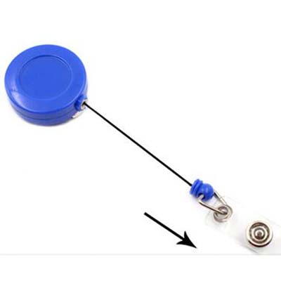 New Fashion 20 Pieces Retractable Reel Lanyard Smiling Face Card Badge Holder School Office Supplies Metal Clip Easy to Use Stationery