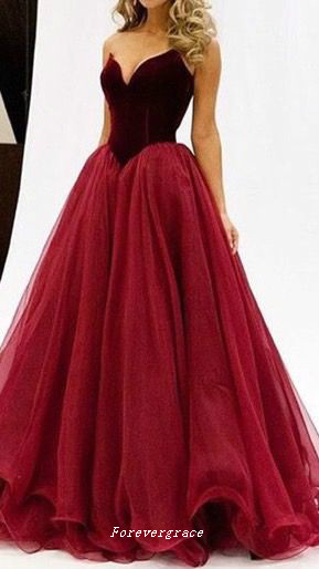 Long Puffy Prom Dress Elegant Arabic Style Maroon Burgundy Sweetheart Evening Party Reception Gown Custom Made Plus Size