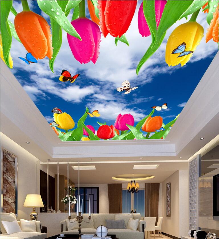 3d photo wallpaper custom mural Blue sky white clouds tulip butterflies ceiling murals home decoration living room wallpaper for walls 3d, Sky blue
3d photo wallpaper custom mural Blue sky white clouds tulip butterflies ceiling murals home decoration living room wallpaper for walls 3d, Sky blue