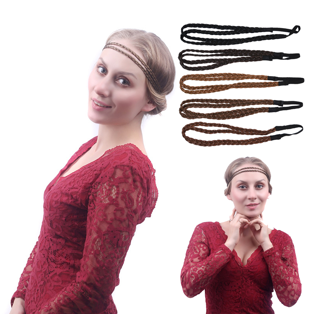 Women Double Twist Braided Hair Wig Headband Elastic Hairband Plaited Synthetic Wigs Forehead Head Band Hair Accessory Xmas Masquerade Party
Women Double Twist Braided Hair Wig Headband Elastic Hairband Plaited Synthetic Wigs Forehead Head Band Hair Accessory Xmas Masquerade Party