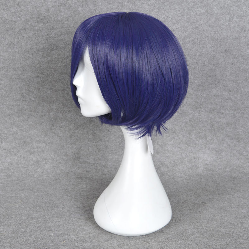 GAME halo Cortana cosplay wig short bob purple blue hair Halloween full wigs