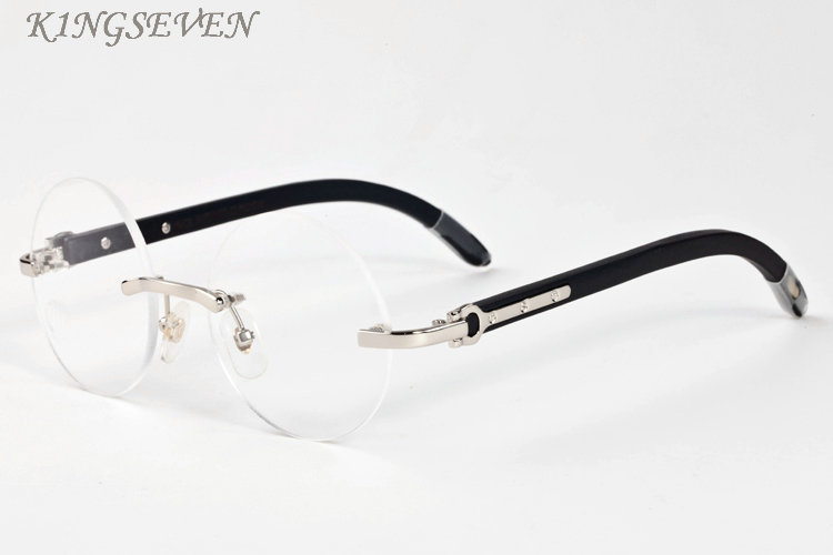 fashion sports vintage retro sunglasses for women celebrity buffalo horn wooden rimless round sunglasses and real wood foot eyewear