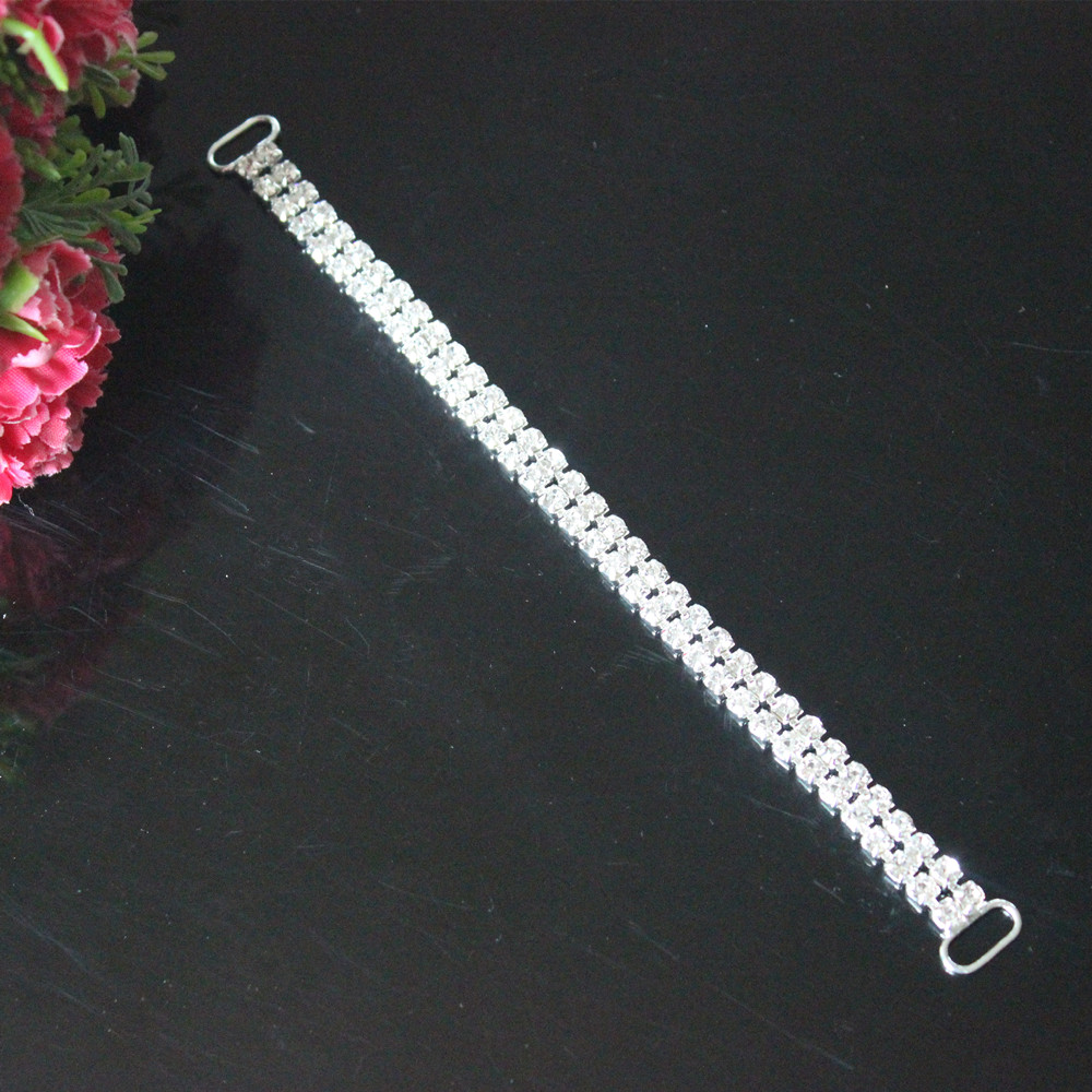 CJSIR 10pcs 2Rows 165mm Clear Crystal Rhinestone Bikini Connectors Buckle Silver Base Chain For Swimming Wear Bikini Decoration, Black
CJSIR 10pcs 2Rows 165mm Clear Crystal Rhinestone Bikini Connectors Buckle Silver Base Chain For Swimming Wear Bikini Decoration, Black