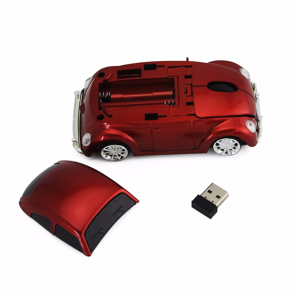 Unique Car Mouse Classic Beetle 2.4G wireless Mouse USB Optical Gaming 3D Mice The bug Comfortable 3D Sports Car Mouse for PC Laptop
