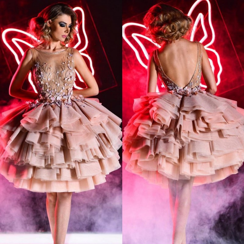 Backless Prom Dress Beaded Applique Sleeveless Dresses Evening Wear Tiered Skirt Short Ball Gown Party Gowns, Hunter
Backless Prom Dress Beaded Applique Sleeveless Dresses Evening Wear Tiered Skirt Short Ball Gown Party Gowns, Hunter