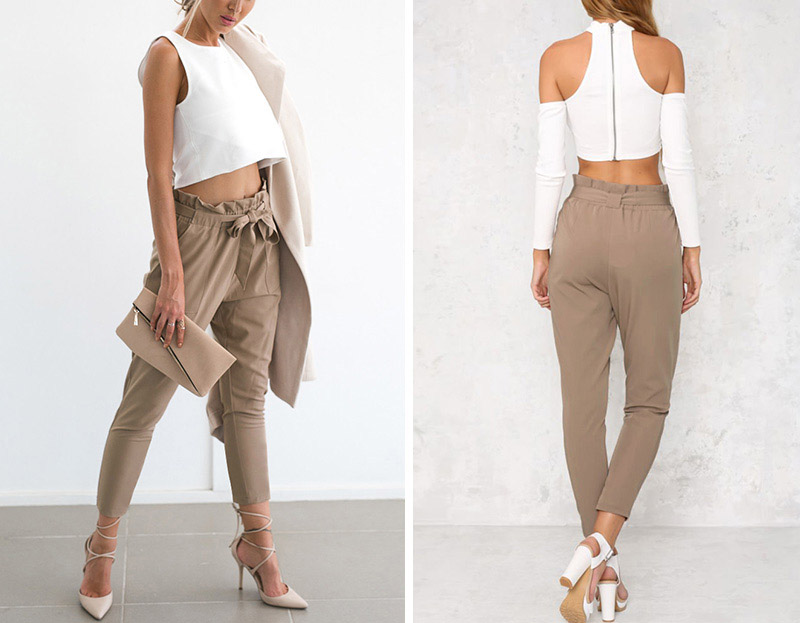 Spring Summer High Waist Harem Pants Women Plaid Business Style Long Casual Female Office Lady Black Trousers Plus Sizes