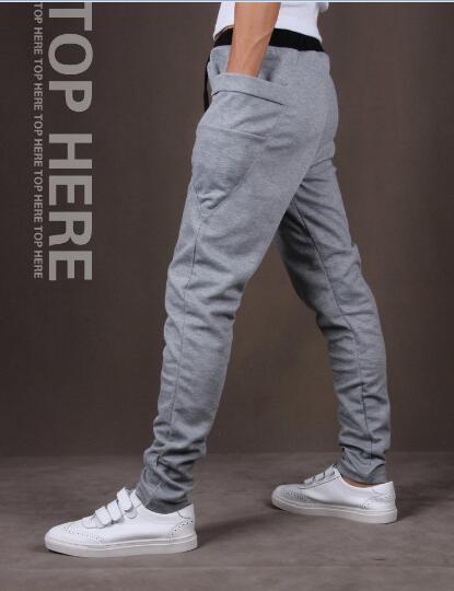 Wholesale- Male Sports Pants Men Casual Trousers Hip Hop Harem Pants Loose Trousers Boy Joggers Sweatpants Plus Size