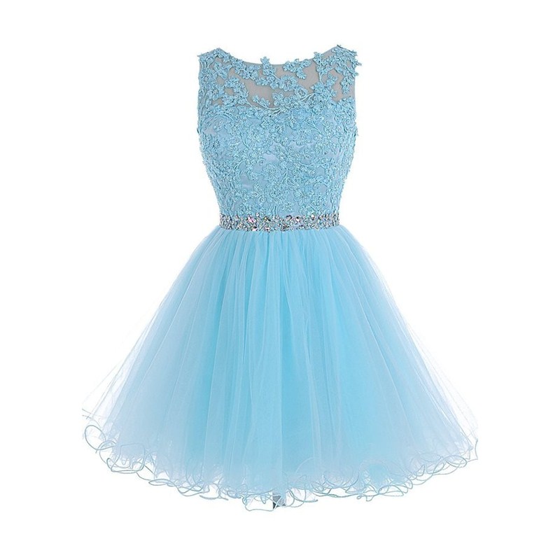 Hot Sale Evening Dresses Elegant Short Bride Gown 2017 New High Neck Ball Prom Party Pageant Homecoming/Graduation Formal Dress