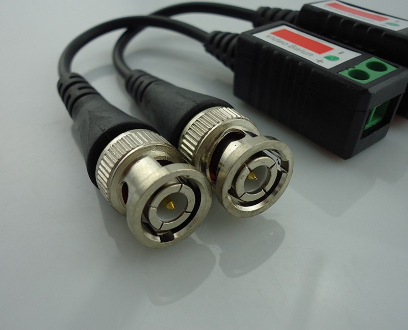 3000FT Distance UTP Video Balun Twisted CCTV Balun Passive Transceivers BNC Cable Cat5 CCTV Adapter 2pc
