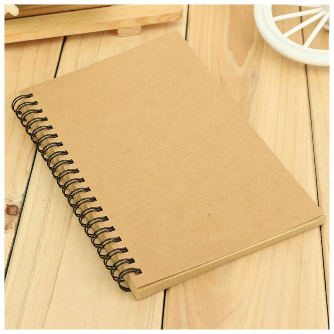 Wholesale- Kraft Coil Sketch Sketchbooks Blank Notebook Creative Notebook School Stationery