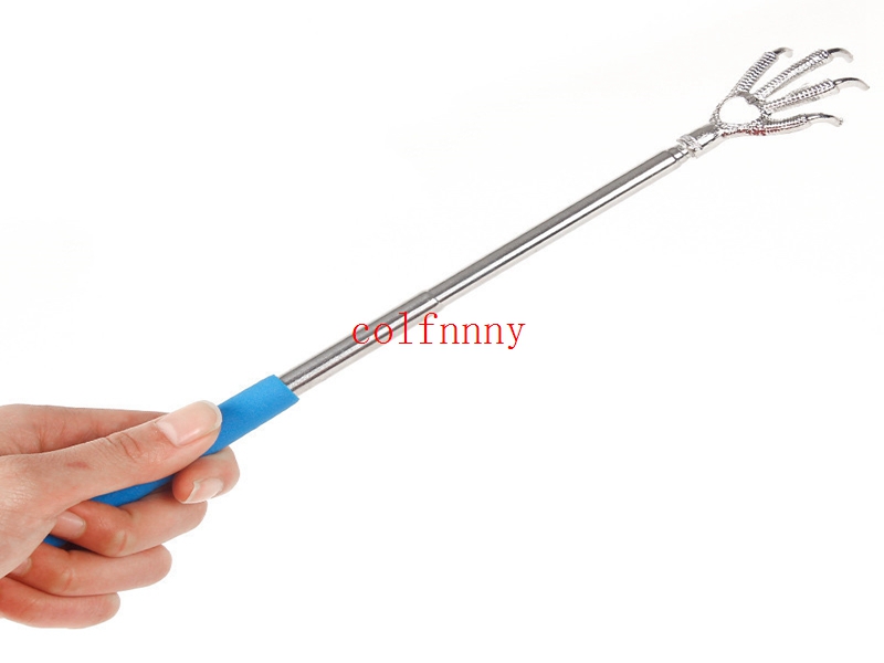100PCS/lot Fast Shipping Convenient Claw Telescopic Ultimate Stainless Steel Back Scratcher extendible From 22 to 59cm