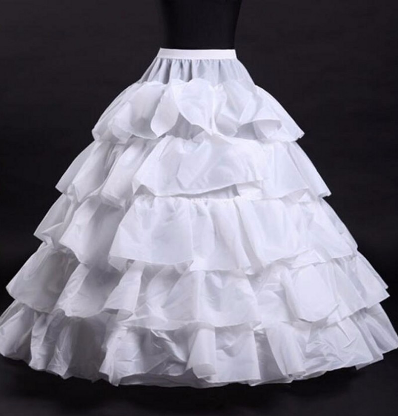 5 Hoops Petticoat Crinoline For Ball Gown Wedding Prom Party Dresses Petticoat Underskirts Slips Bridal Accessories110-120cm Diameter