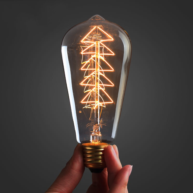 Retro lamp st64 G80 vintage edison bulb e27 incandescent bulbs 110v 220v holiday lights 40w filament lamps lampada for home decor