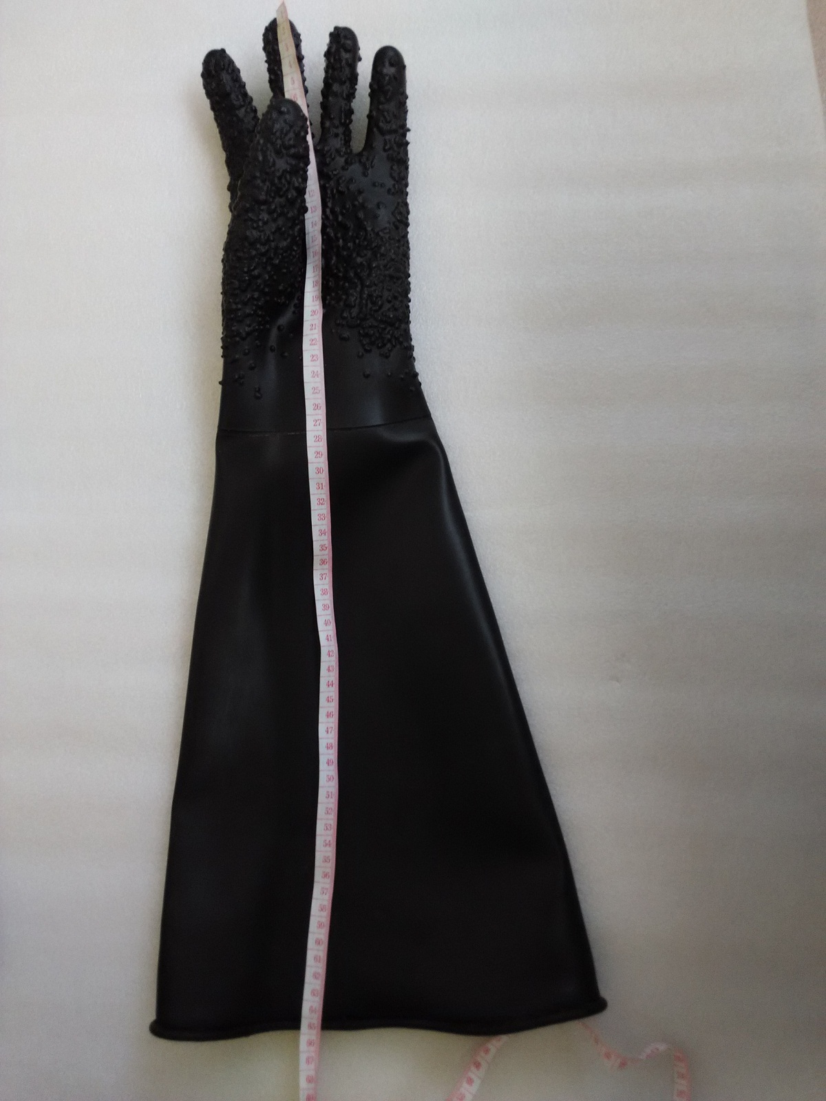 L650mm Rubber Long Gloves Sandblasting Protective for Sandblaster Cabinet