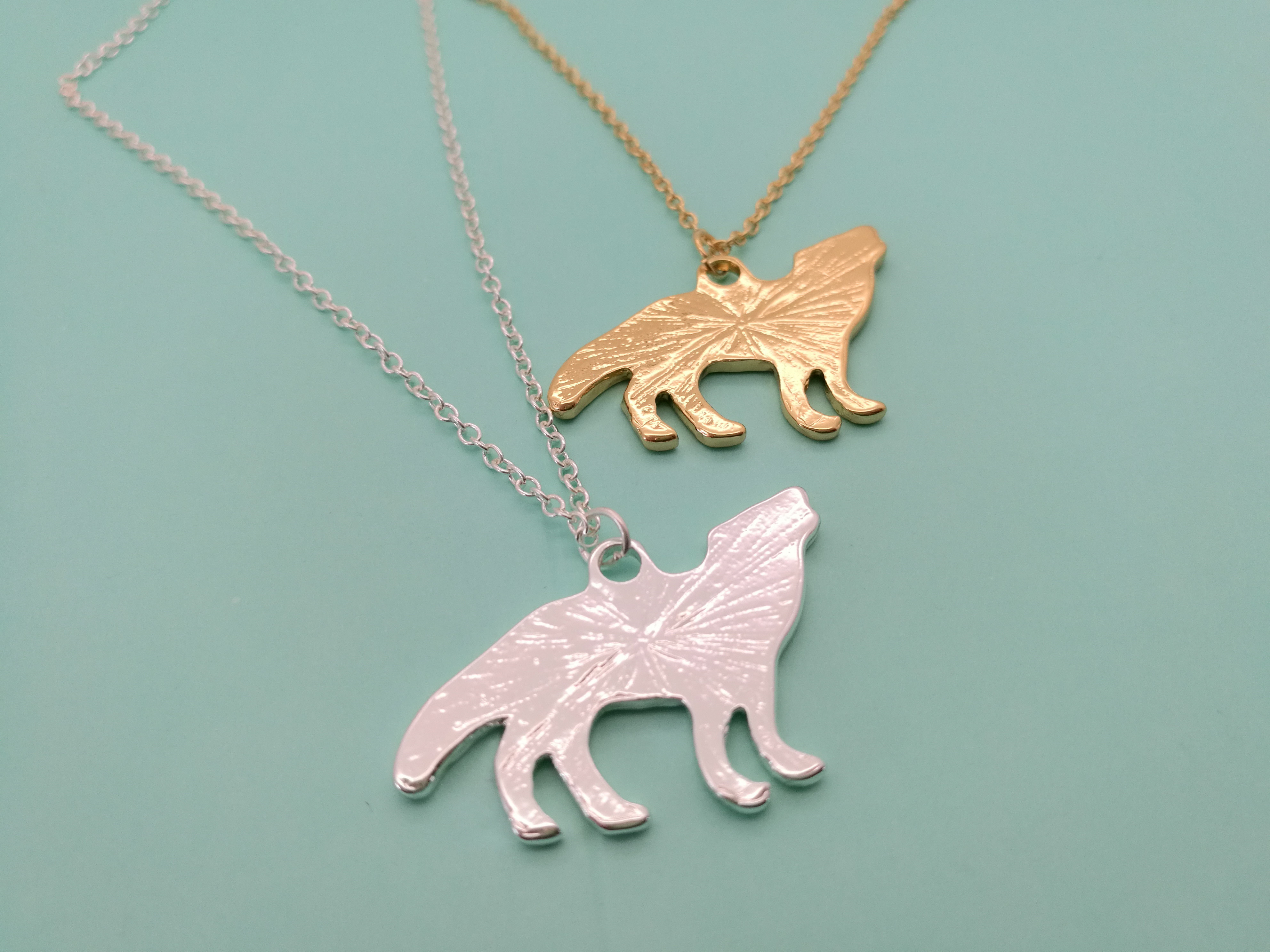 10PCS- N143 Outline Silhouette Totem Howling Wolf Necklace Norse Vikings Teen Wolf Necklaces for Original Animal Dog Jewelry