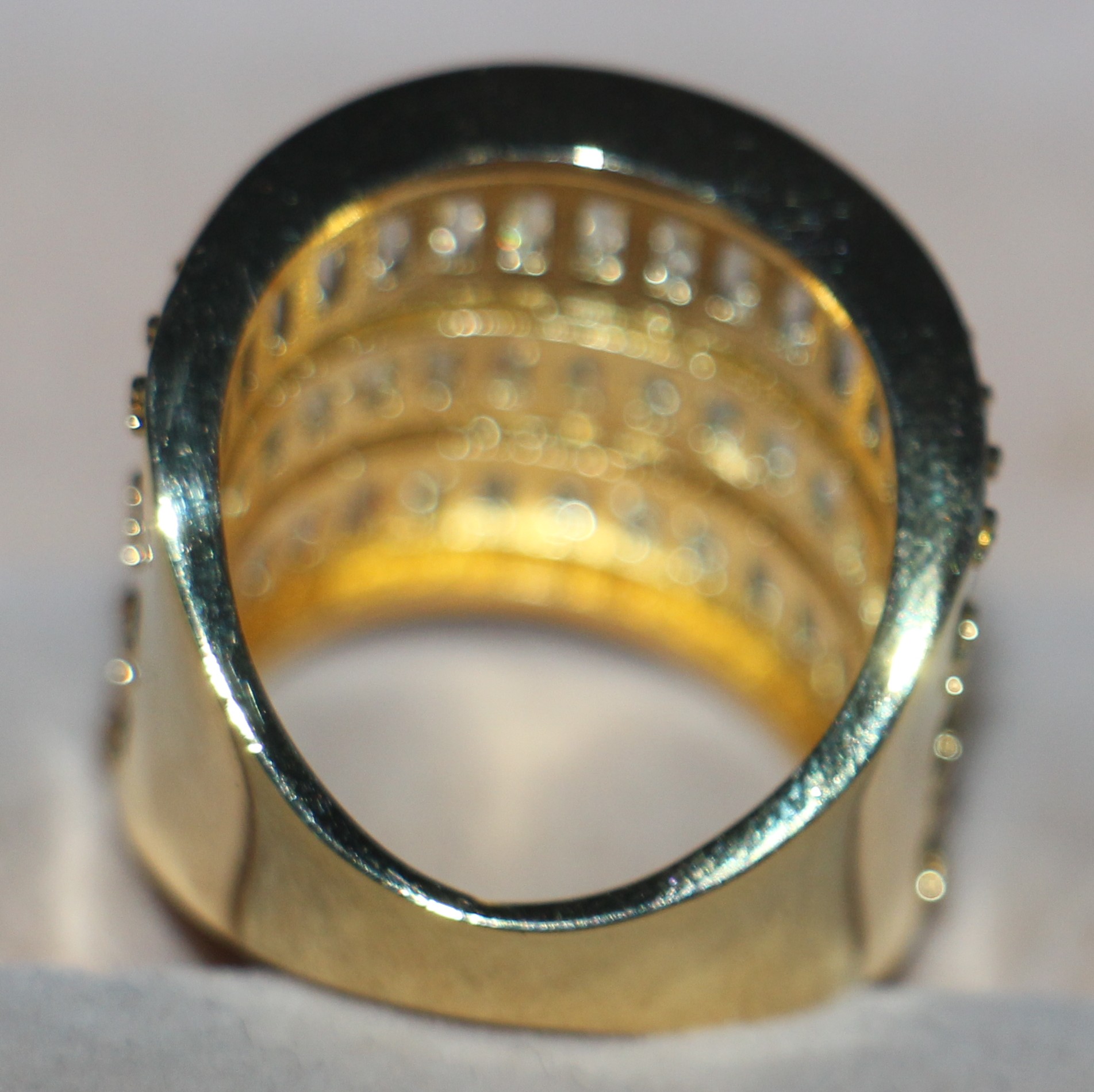 Victoria Wieck Women Luxury Jewelry Princess Cut 925 Sterliing Silver Yellow Gold Plated Topaz Simulated Diamond Wedding Band Ring Size 5-11
