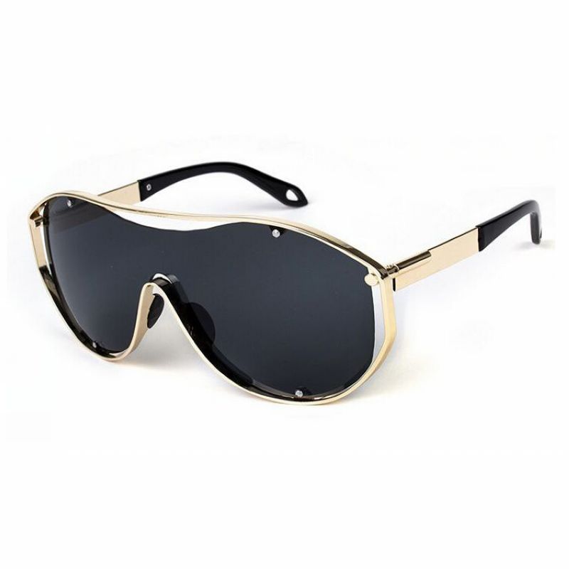Designer Metal Shield Framed Mask Sport Sunglasses 51mm Lens Unisex Retro Oversized Glasses Eyewear For Sale
Designer Metal Shield Framed Mask Sport Sunglasses 51mm Lens Unisex Retro Oversized Glasses Eyewear For Sale
