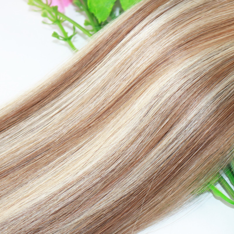Balayage Ombre Clip In Remy Human Hair Extension Golden Blonde Brazilian hair 8A Hot Hair 100g/piece