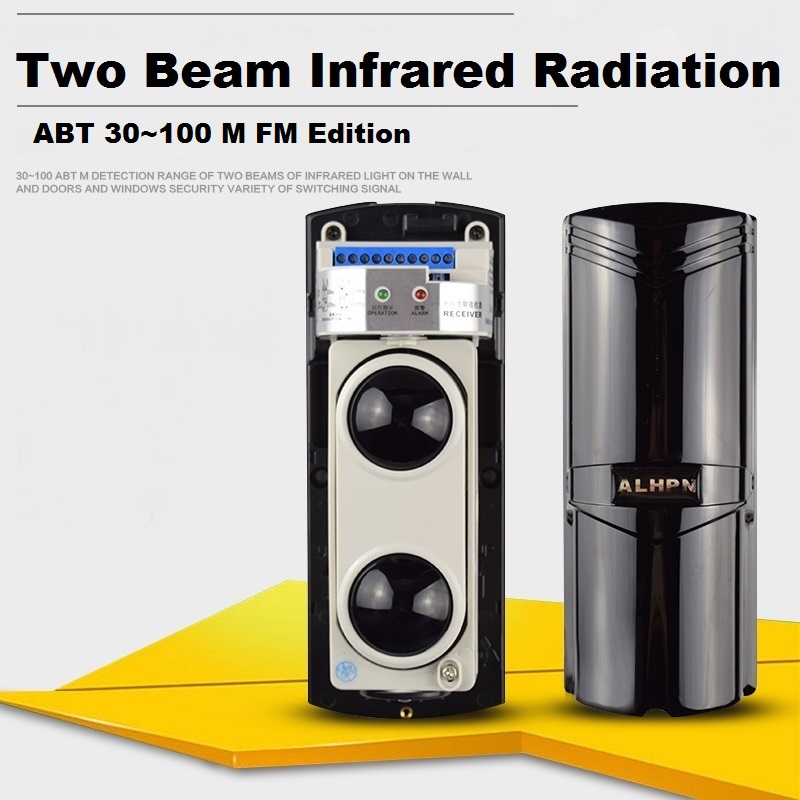 Newest Photoelectric Dual Beam Perimeter Fence Active Infrared IR Sensor Barrier Detector Transmitter Receiver ABT-60/80/100