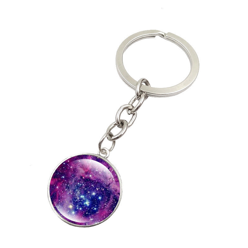 New arrival Explosive Galaxy Star Time Gemstone Keychain Pendant Key Chain KR146 Keychains mix order 20 pieces a lot
