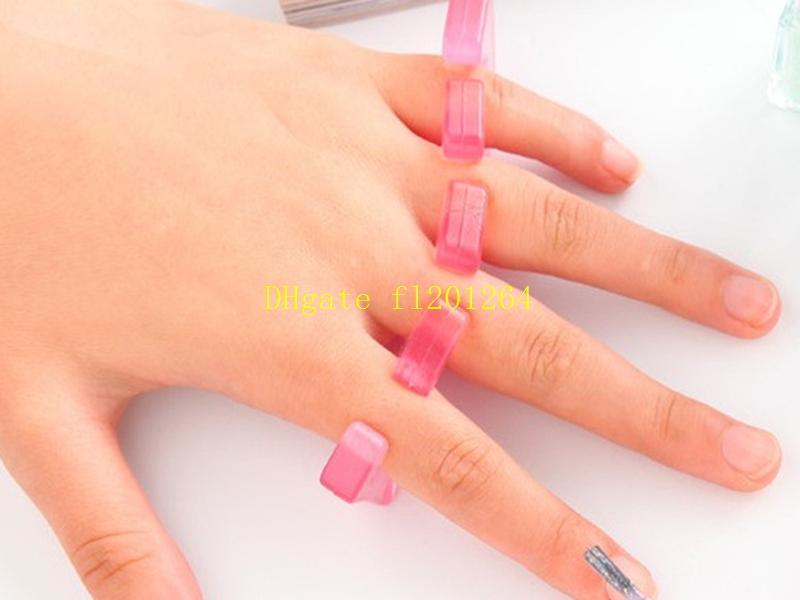 200pcs/lot Fast shipping Silicone Toe Separator Finger Spacer For Nail art Nail Tools Flexible Soft Silica Toe Separators