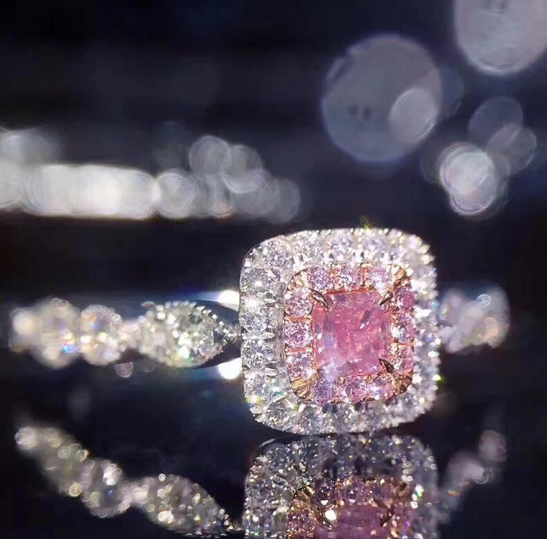 Princess Cut Pink Sapphire CZ Dia Zirconia Wedding Band Ring Sterg Sier Victoria Wieck Collection for Women SZ 5-10