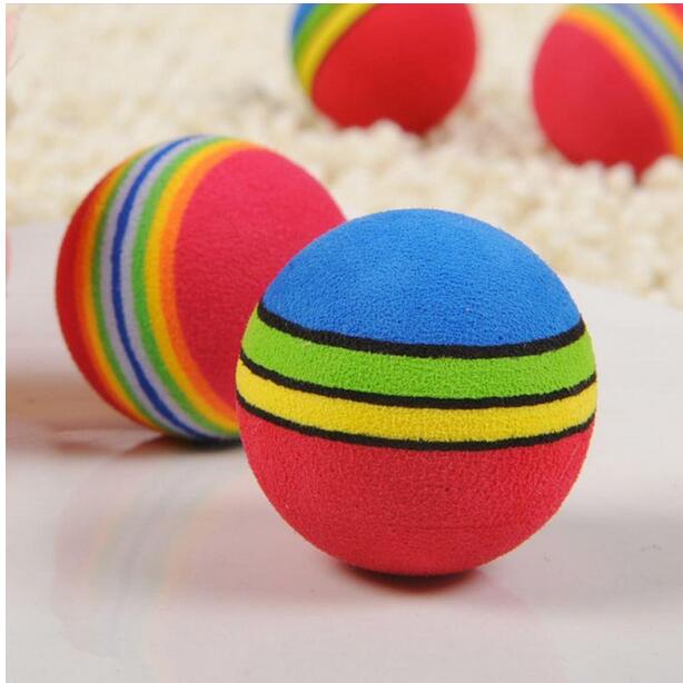 Baby Puppy Dog And Chew Q Rainbow Ball Toys For Cat Pet Products JIA603