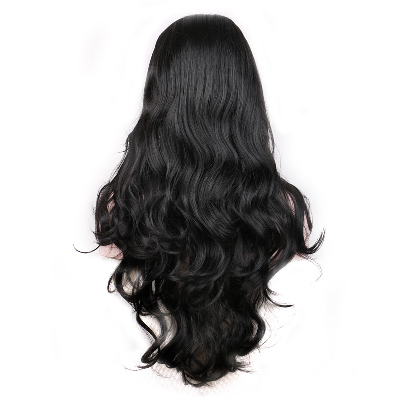 WoodFestival ladies red black blonde wig curly synthetic wigs women fiber hair realistic long wavy wig cosplay