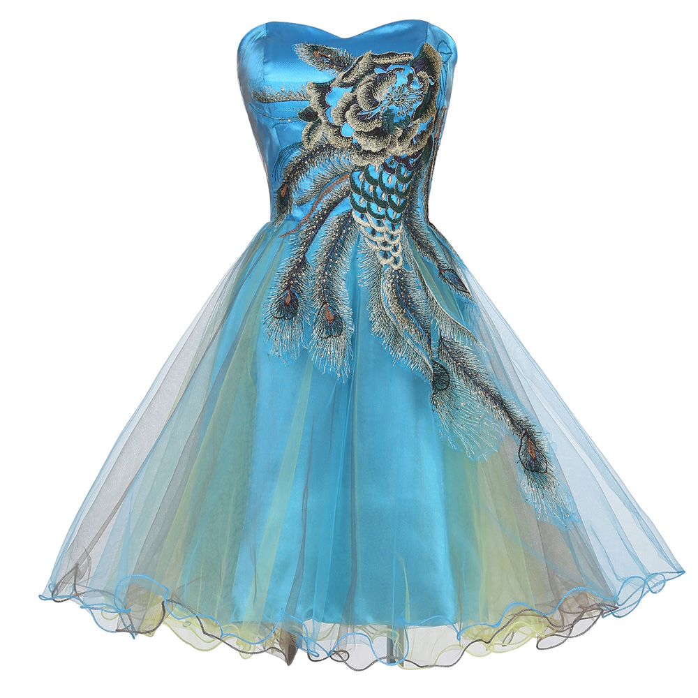 new off the shoulder organza short prom homecoming dress lace appliques graduation gown cocktail party gown qc367
