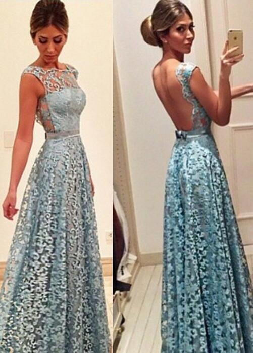 Vintage Lace Evening Dresses 2017 Backless with Bow Sash Ice Blue Robe De Soiree Sexy Prom Party Gowns with Appliques Custom, Yellow
Vintage Lace Evening Dresses 2017 Backless with Bow Sash Ice Blue Robe De Soiree Sexy Prom Party Gowns with Appliques Custom, Yellow